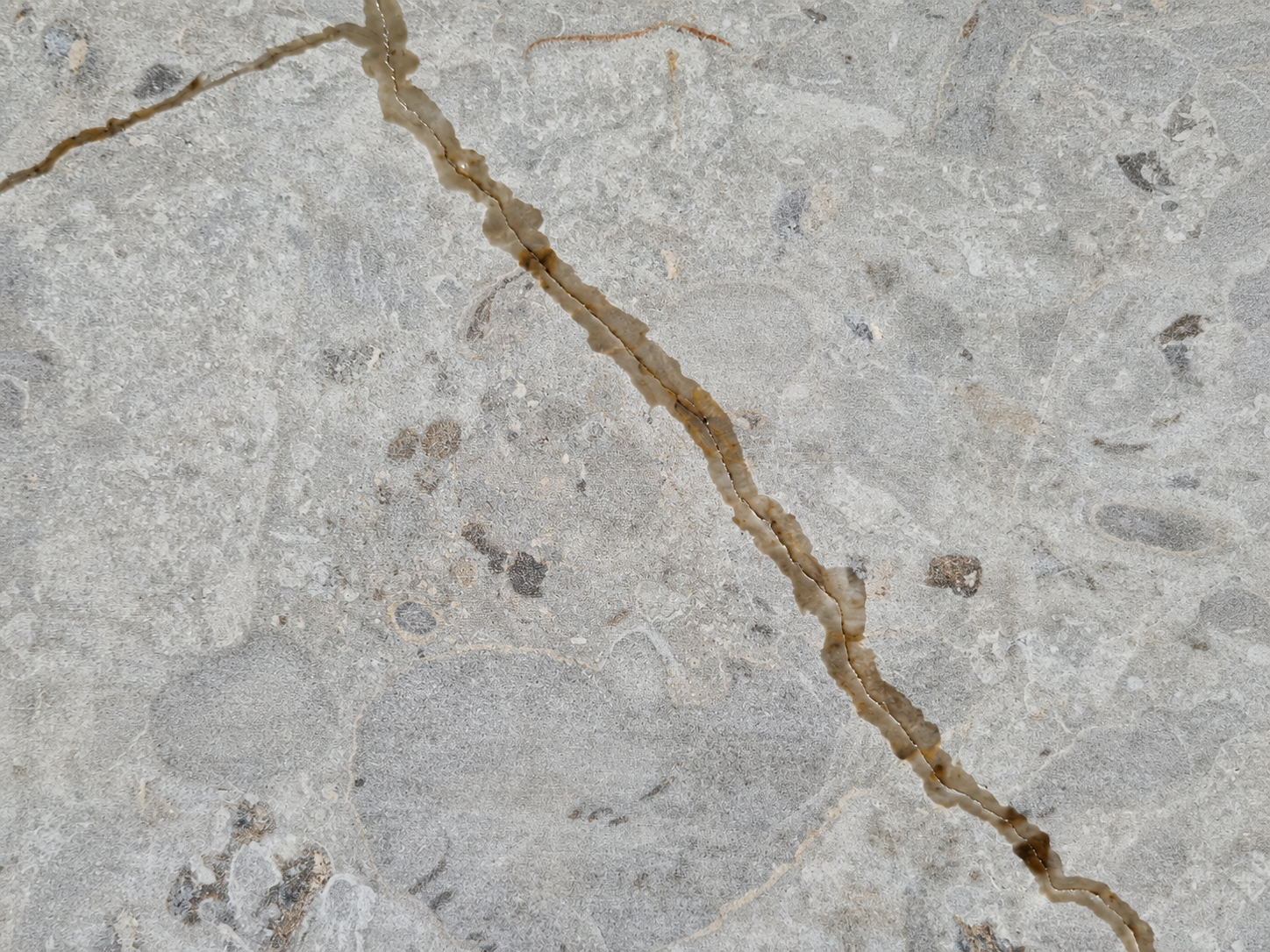 Minor crack repaired with penetrating stone resin