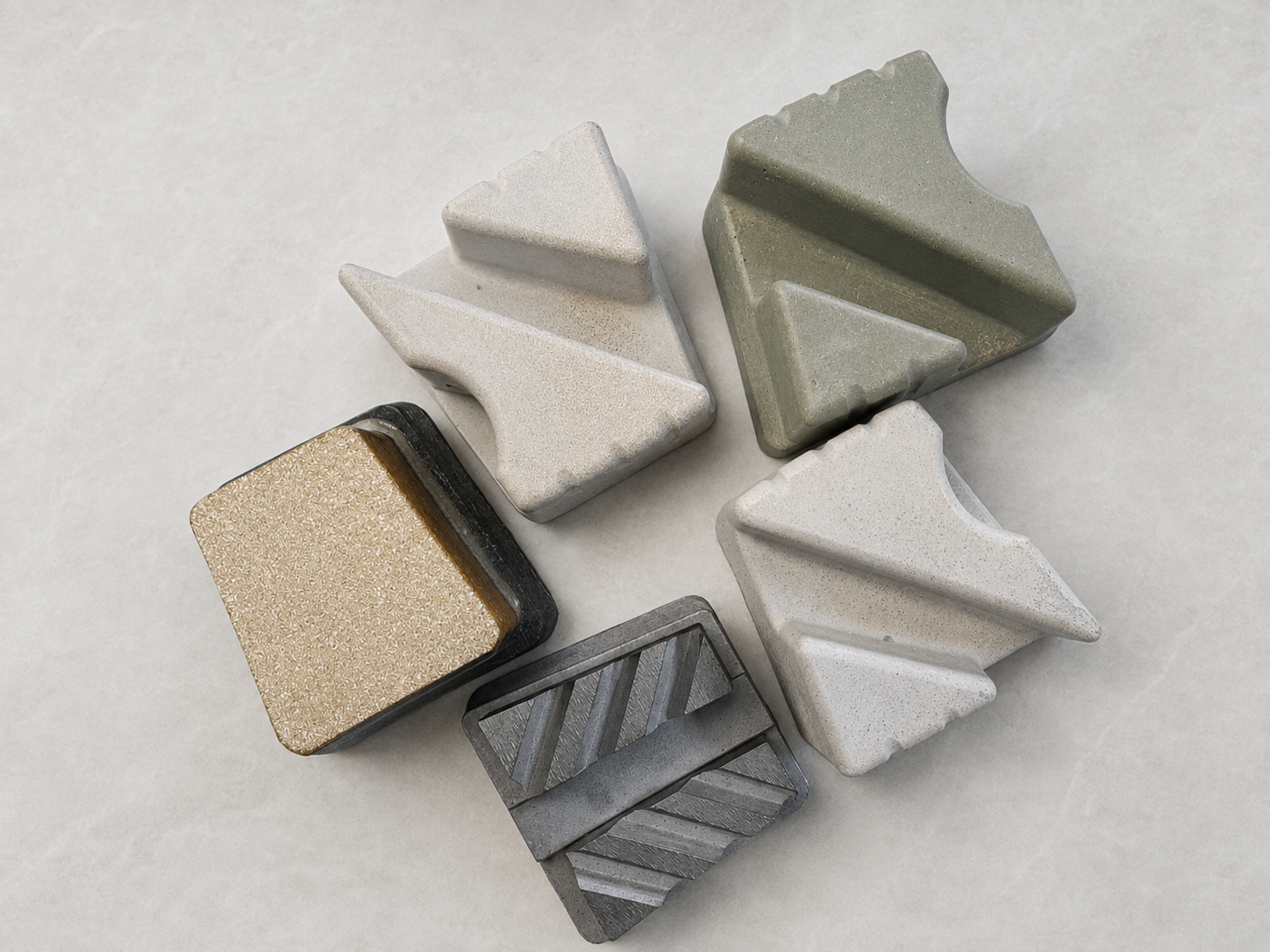 Frankfurt-type stone polishing abrasives